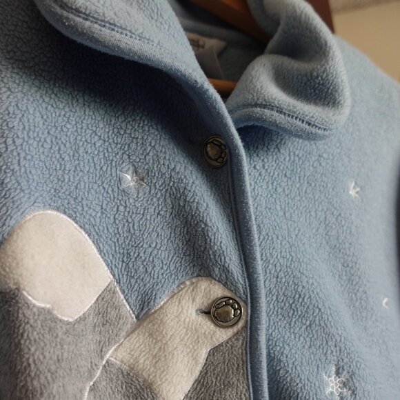 Polar Bear Fleece Button up - Picture 3 of 4